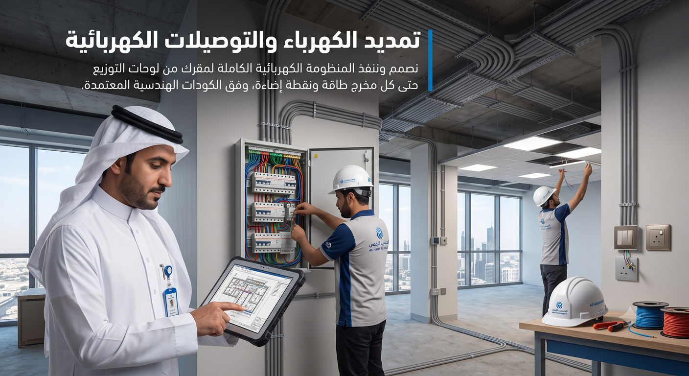تمديد الكهرباء والتوصيلات الكهربائية